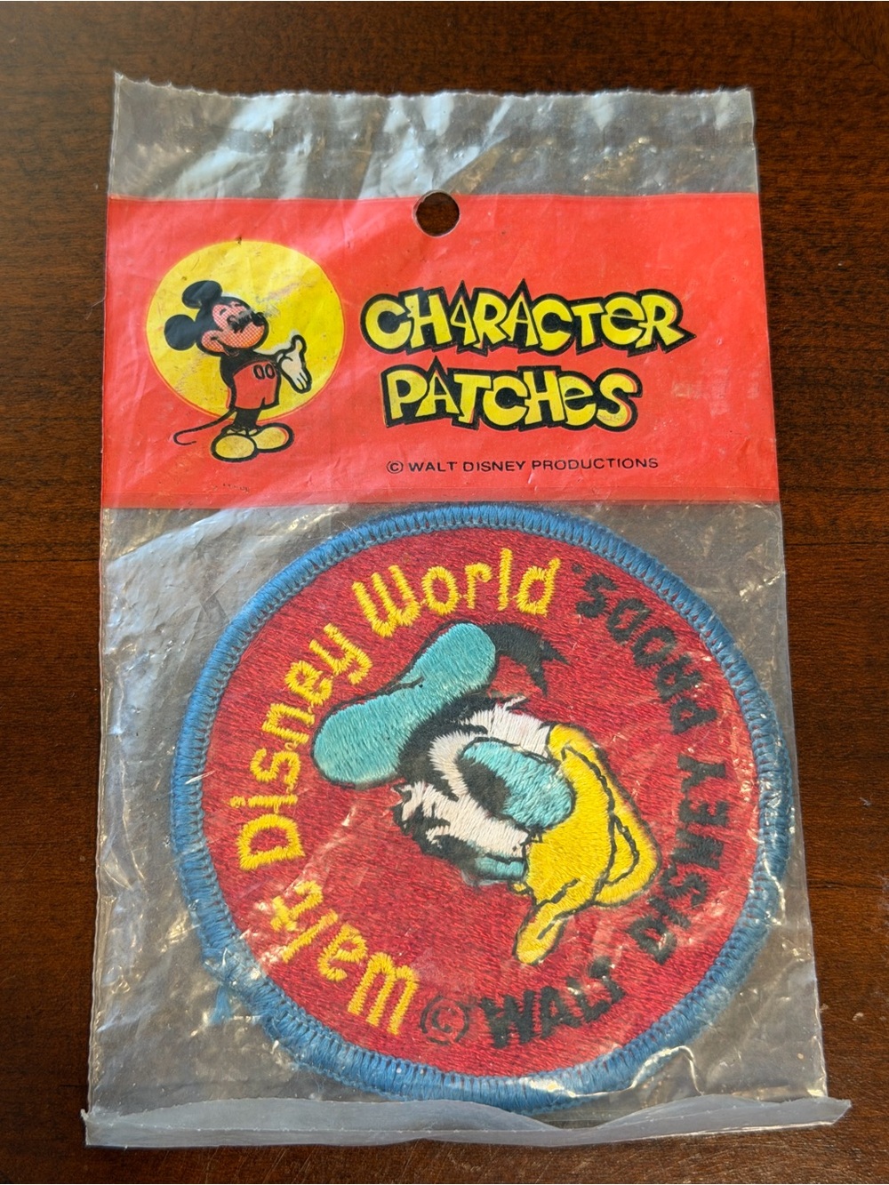 Walt Disney World Character Patches Donald Vintage 1970s Sew-on Patch Sealed 3”